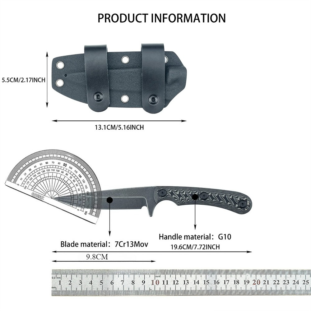 Everyday Carry (Edc) Knife - Noże ze stali 7Cr13MoV z pełnym